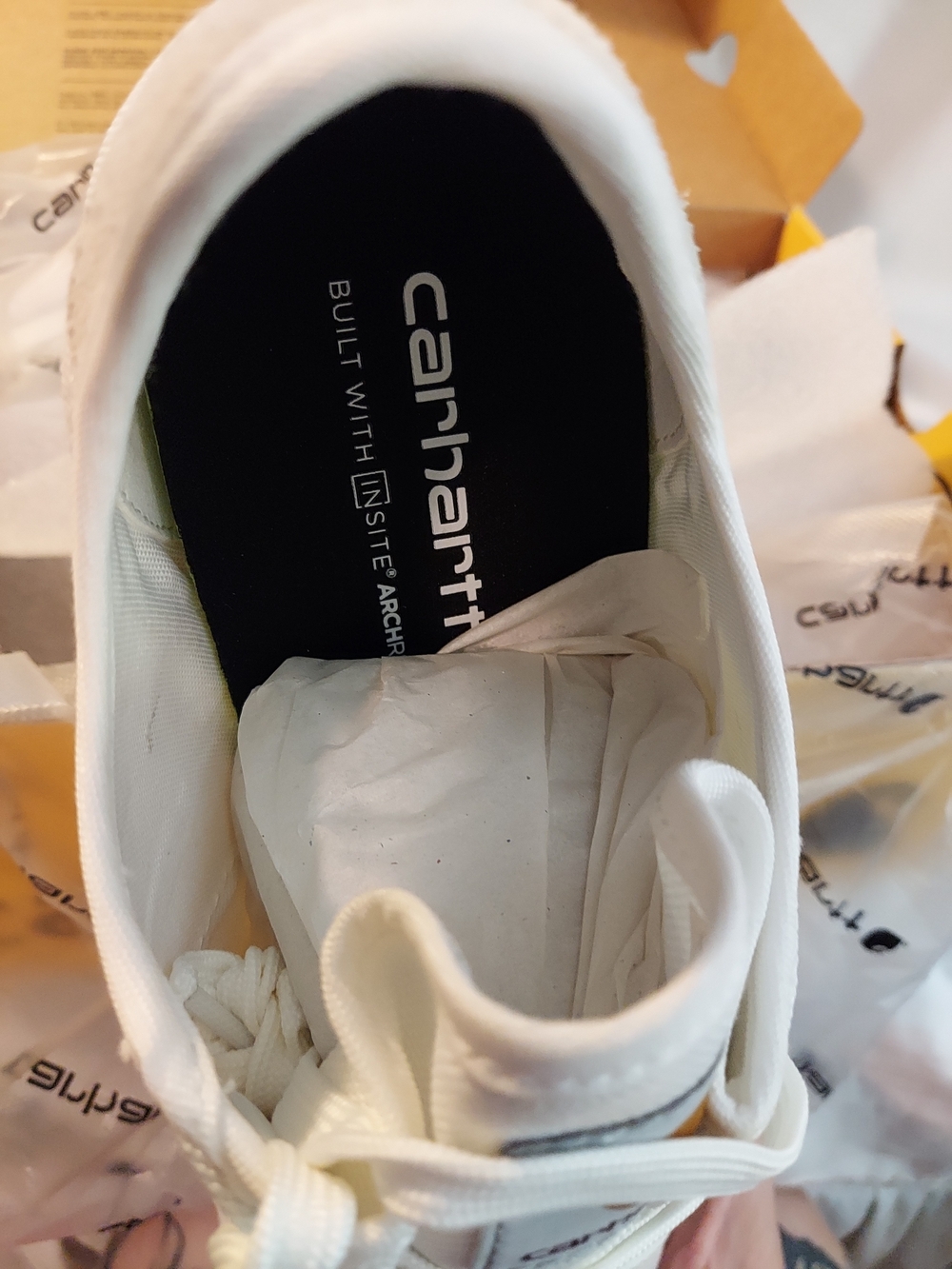 Carhartt Men’s Detroit Canvas Safety Toe Shoes Sneakers White New 10M - Picture 10 of 11